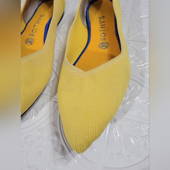 Rothy's Sunshine Yellow The Point Ballet Flats Women's Size 9.5 - Picture 6 of 16